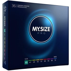 Prezerwatywy - MY.SIZE PRO 45 mm. - 36 sztuk - cienkie, nawilżone