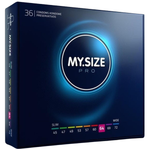 Prezerwatywy - MY.SIZE PRO 64 mm. - 36 sztuk - cienkie, XL, nawilżone