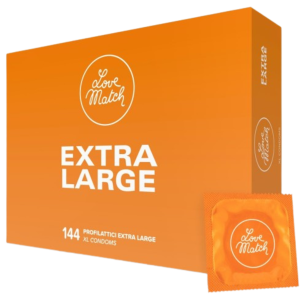 Prezerwatywy lateksowe - Extra Large - 144 sztuk - większa szerokość - Love Match