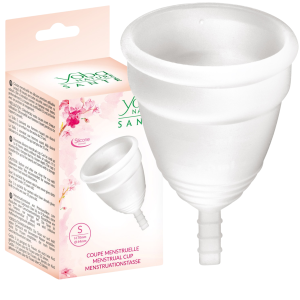 Kubeczek menstruacyjny - WHITE S - silikonowy - Yoba