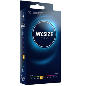 Prezerwatywy lateksowe - MY.SIZE PRO 53 mm - 10 sztuk - nawilżone, wegańskie