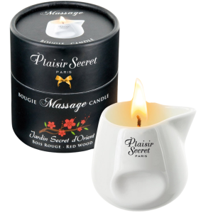 Świeca zapachowa do masażu erotycznego - RED WOOD CANDLE 80 ML - Plasir Secret