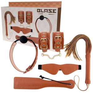 Zestaw gadżetów do zabaw BDSM - BLAZE ELITE - wegańska skóra, 5 elementów - Dream Toys