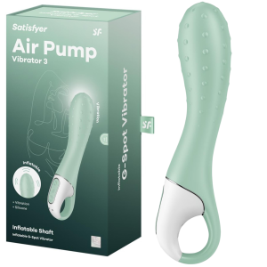 Wibrator do punktu G - Air Pump Vibrator 3 - z funkcją pompowania, USB - Satisfyer