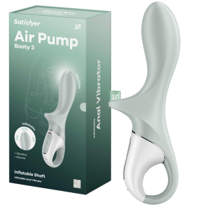 Wibrator z króliczkiem - Air Pump Booty 3 - z funkcją pompowania, USB - Satisfyer