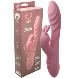 Wibrator z króliczkiem - Thai Sunset - stymulujący punkt G, USB - Lola Toys