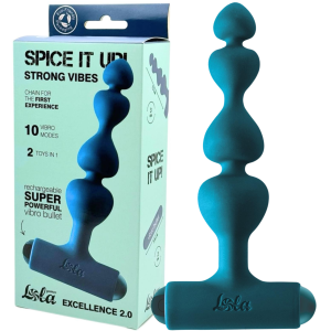 Wibrujące koraliki analne - Excellence 2.0 - na USB, Silikonowe - Lola Toys