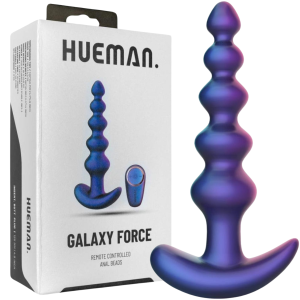 Progresywny korek analny z wibracjami - Galaxy Force - na pilota, USB - Hueman