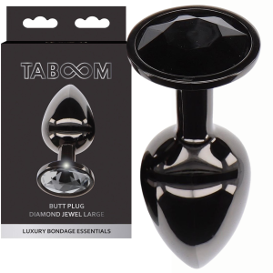 Korek alany z czarnym diamencikiem - rozmiar L - aluminiowy - Taboom