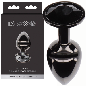Korek alany z czarnym diamencikiem - rozmiar M - aluminiowy - Taboom