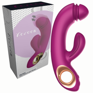Wibrator z króliczkiem - Harmony DualTouch - z funkcją pchania, USB - Xocoon
