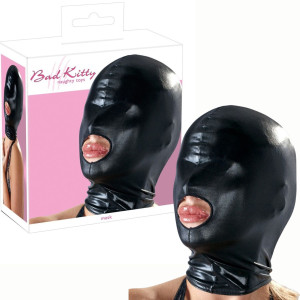 Maska z otworem na usta - do zabaw BDSM - Kopfmaske I - Czarna - Bad Kitty