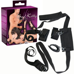 Uniwersalny zestaw bondage do zniewalania, BDSM - Czarny - Bad Kitty