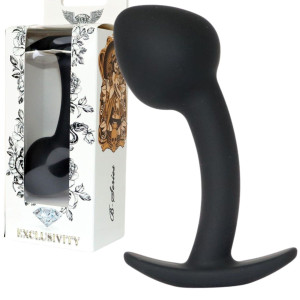 Profilowany, czarny korek analny - Boss series romz. L