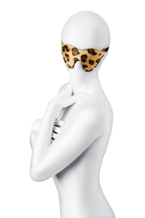 Opaska na oczy ze sztucznej skóry, panterka, 26 cm - Anonymo