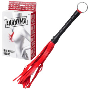 Pejcz czerwony, zamsz, 28 cm- Anonymo