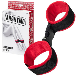 Mankiety na nogi - welurowe, czerwone 29 cm - Anonymo