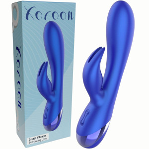 Wibrator z króliczkiem - Everlasting Love - stymulujący punkt G, USB Niebieski - Xocoon