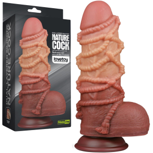 Dildo realistyczne - 9.5'' - grube z jądrami i przyssawką - Silikon - Lovetoy