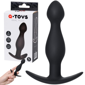 Czarny korek analny - rozmiar S - dyskretny, Silikonowy -  A-Toys