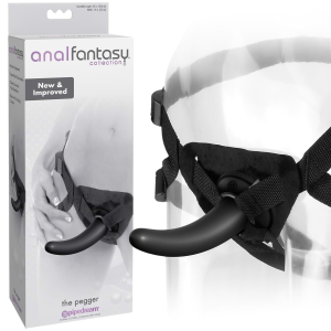 Czarny analny Strap-on - THE PEGGER - ANAL FANTASY COLLECTION  - Pipedream