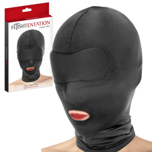 Czarna maska BDSM z opaską na oczy - Fetish Tentation