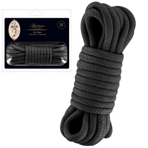 Linka do krępowania BDSM czarna, bawełna - Sweet caress