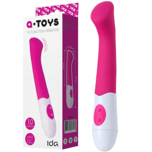 Wibrator do stymulacji punktu G - Ida - na baterie, Różowy Silikonowy - A-Toys