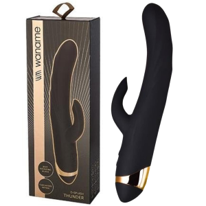 Wibrator z króliczkiem - Thunder - stymulujący punkt G, USB Czarny - WANAME D-Splash