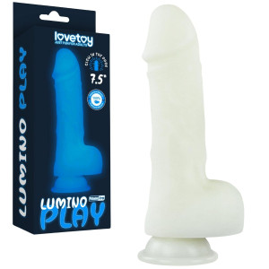 Dildo z przyssawką - Lumino - świecące w ciemności, 19cm -Lovetoy
