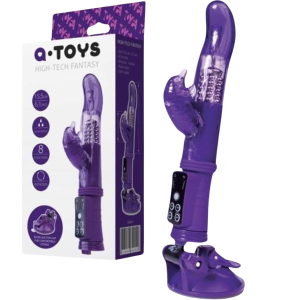 Wibrator wielofunkcyjny z przyssawką, fioletowy, TPR - A-toys