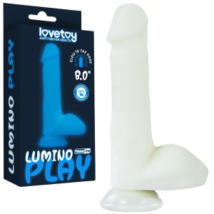 Dildo z przyssawką - Lumino - świecące w ciemności, 21 cm - Lovetoy