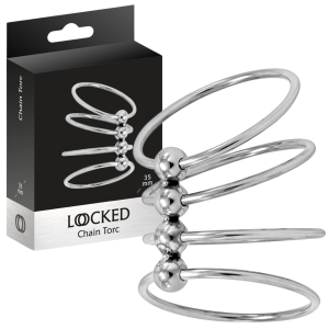 Klatka cnoty na penisa - CHAIN TORC 35 MM (Size: T1) - Stal nierdzewna - LOCKED