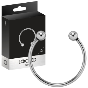 Pierścień uciskowy na penisa - TORC 28 MM (Size: T1) - stal nierdzewna - LOCKED