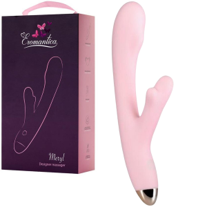 Wibrator z króliczkiem - MERYL - stymulujący punkt G, USB Silikonowy - Eromantica