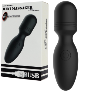 Mini Stymulator łechtaczki typu Wand - na USB - Czarny - Boss Series