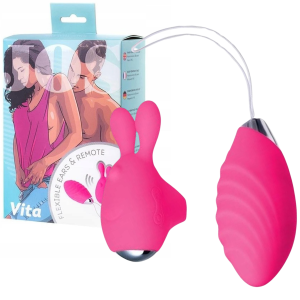 Wibrujące jajeczko i stymulator na palec - VITA zestaw - USB Różowy - JOS