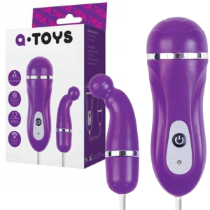 Wibrujące jajeczko na pilota przewodowego, na baterie, fioletowy - A-TOYS