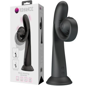 Wibrator z króliczkiem - Selma Snail - stymulujący punkt G, USB Czarny - Pretty Love