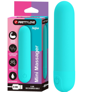 Wibrator klasyczny - STEFAN - typu "pocisk", USB - Pretty Love