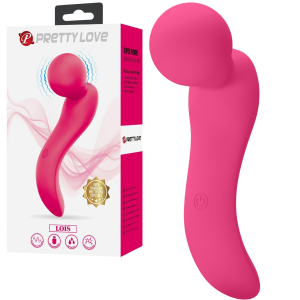 Masażer Wand - LOIS - o profilowanym kształcie, USB Różowy - Pretty Love