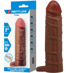 Realistyczna przedłużka penisa - Kaile - przedłuża o 2,5 cm - TPR - Pretty Love