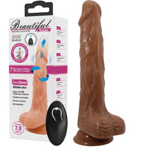 Wibrator realistyczny -  Bodach 7,8'' - z funkcją rotacji, wibracji i ruchów posuwistych, USB - Baile