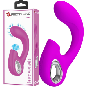 Wibrator do punktu G - SIBEL - z funkcją ciśnieniowej stymulacji łechtaczki, USB - Pretty Love