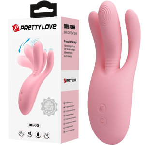 Wibrator wielofunkcyjny - DIEGO - do stymulacji pochwy i łechtaczki, USB Różowy - Pretty Love