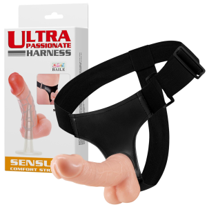 Zestaw Strap-On - realistyczne dildo i uprząż - PVC Cielisty - Baile