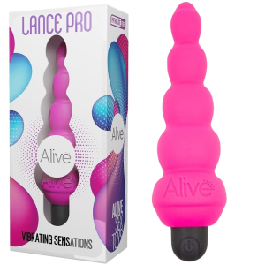Progresywny wibrator - Lance Pro - do stymulacji pochwu lub analu, USB Różowy - ALIVE