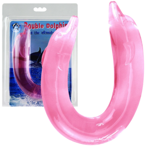 Półrealistyczne dildo - DOUBLE DOLPHIN - dwustronne, różne średnice - TPR - Baile