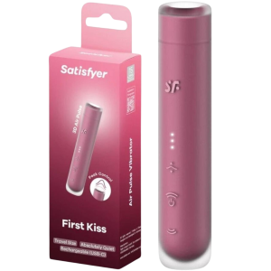 Dyskretny ciśnieniowy masażer - First Kiss - do łechtaczki, USB - Satisfyer