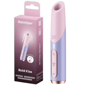 Stymulator ciśnieniowy - Bold Kiss - stymulujący łechtaczkę, USB - Satisfyer
